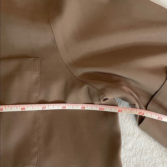 Silky Taupe Vintage Express Blouse with Hidden Buttons. - Picture 9 of 16